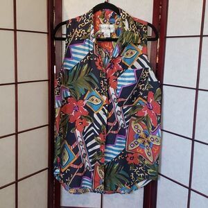 Take Away 100% Silk Button Down Top